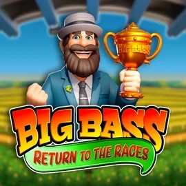 Official Slots logo: Big Bass Return to the Races by Pragmatic Play at Boomzino Casino