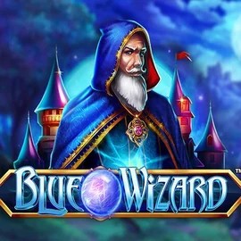 Blue Wizard online game logo by Quickspin on boomzinocasinoo.com