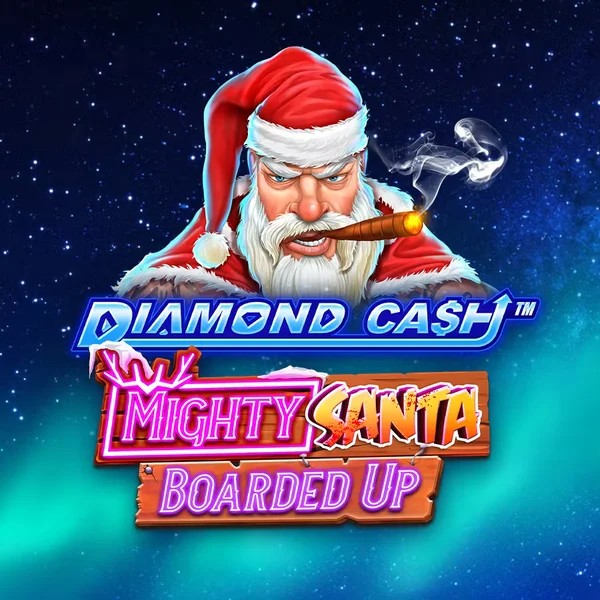 Diamond Cash Mighty Santa Boarded Up logo by Greentube at Boomzino Casino