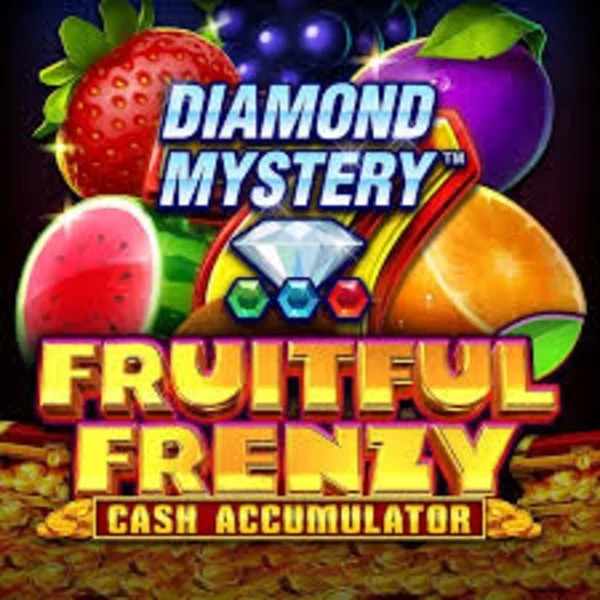 Official Slots logo: Diamond Mystery Fruitful Frenzy Cash Accumulator by Greentube at Boomzino Casino