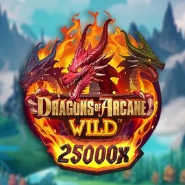 Dragons of Arcane Wild slot logo by Foxium at Boomzino Casino