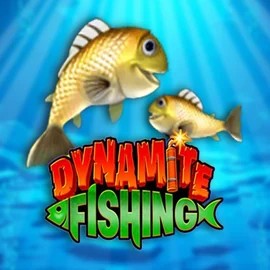 Dynamite Fishing slot logo by Inspired Gaming at Boomzino Casino