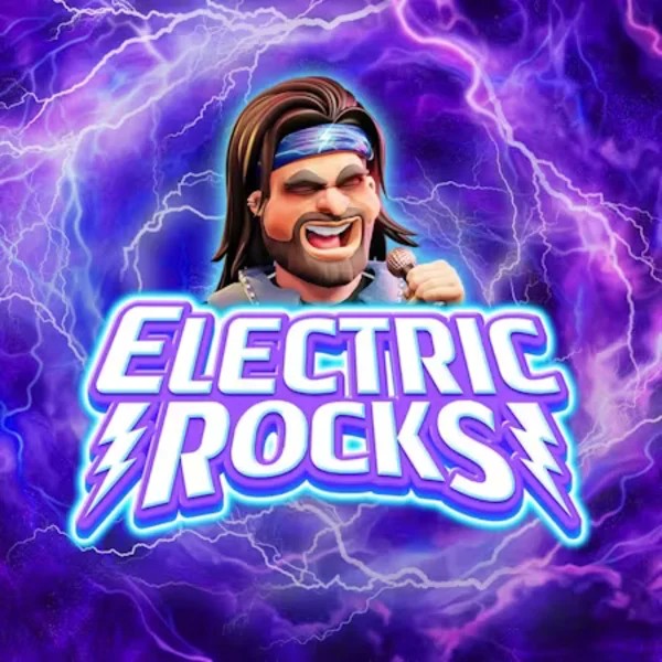 Electric Rocks slot logo by Inspired Gaming at Boomzino Casino