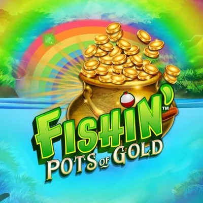 Fishin Pots Of Gold online game logo by Gameburger Studios on boomzinocasinoo.com