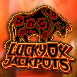 Lucky Ox Jackpots slot logo by Rival at Boomzino Casino