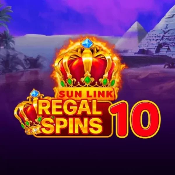 Regal Spins 10 slot logo by PatePlay at Boomzino Casino