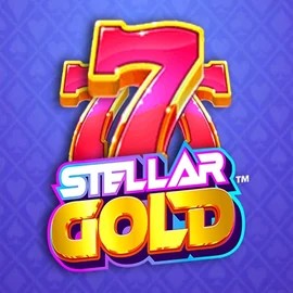 Stellar Gold slot logo by Snowborn Games at Boomzino Casino