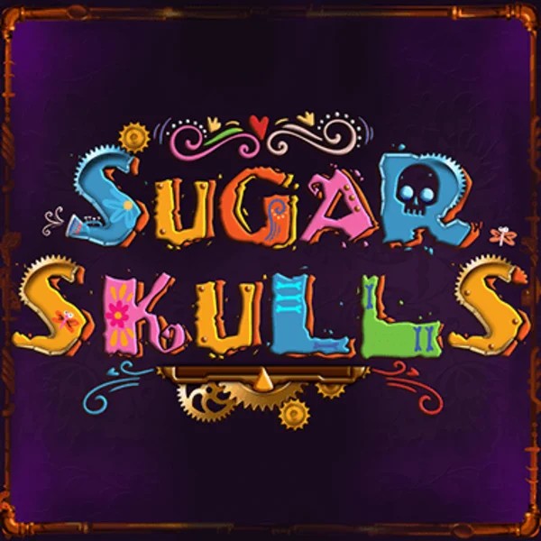 Sugar Skulls slot logo by Booming Games at Boomzino Casino