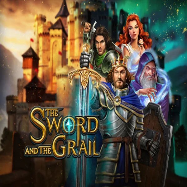 Slots logo of The Sword and the Grail from Play'n GO at Boomzino Casino