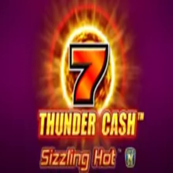 Thunder Cash Sizzling Hot online game logo by Novomatic on boomzinocasinoo.com