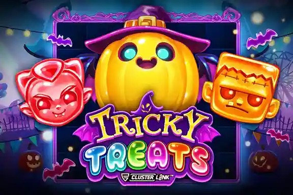 Tricky Treats logo – Slots by Push Gaming at Boomzino Casino
