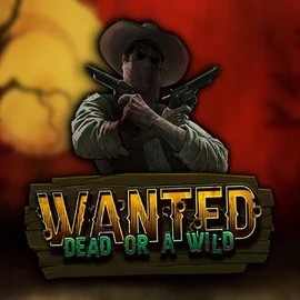 Wanted Dead or a Wild slot logo by Hacksaw Gaming at Boomzino Casino
